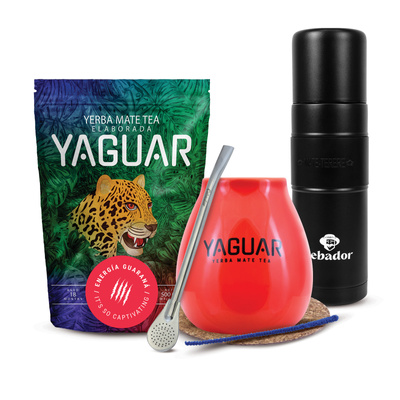 Yerba Mate Set Yaguar 500g 0,5kg Yerbomos XL + Kalebas + Bombilla