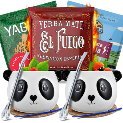 Yerba Mate Energia Set VOOR TWEE Kalebas Bombilla