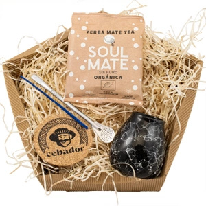Geschenkset Yerba Mate: Soul Mate Energia 50g + Kalebas + Bombilla