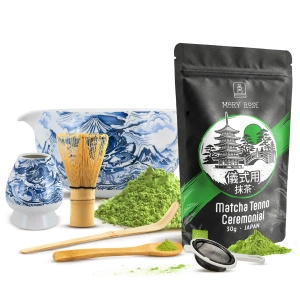 Ceremonieel set voor het zetten van matcha-thee: Japanse BIO matcha 30g + accessoires