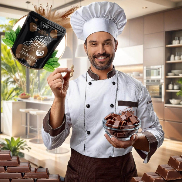 Nustino – Pindakaas in poedervorm – Chocolate (geen suiker toegevoegd) 400 g
