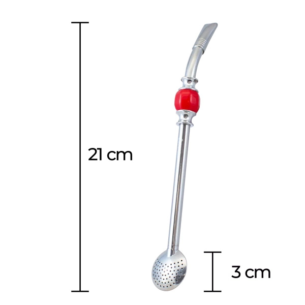 Bombilla Bomba met rode steen