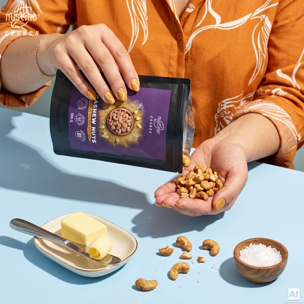 Nustino Crunch – Geroosterde cashewnoten – Golden Salted Butter 100 g