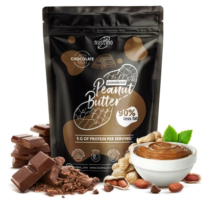 Nustino – Pindakaas in poedervorm – Chocolate (geen suiker toegevoegd) 400 g