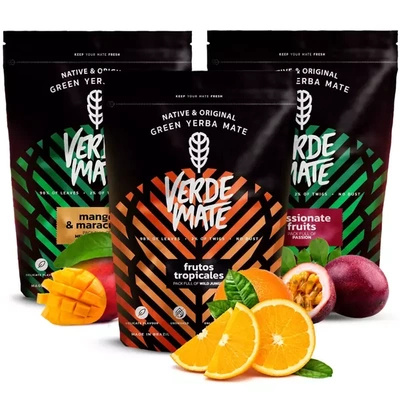 Yerba mate set Verde Mate Groen fruitig 3x500 1,5kg