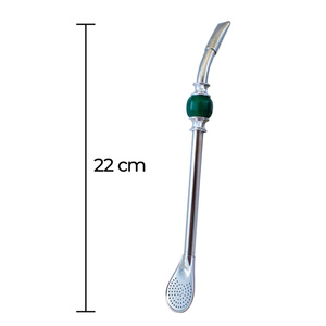 Bombilla Grande met groene steen