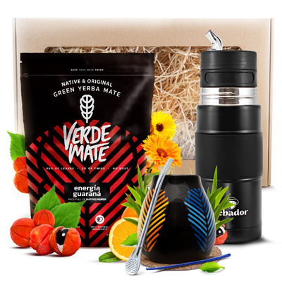 Yerba Mate Geschenkset Verde Mate 400g 0,4kg + Yerbomos X