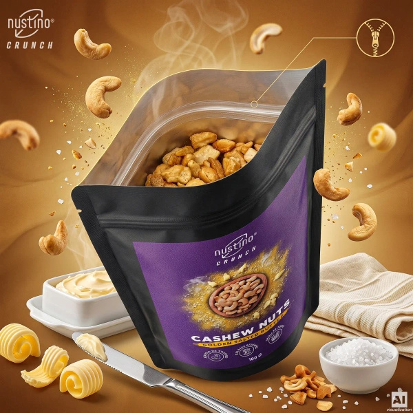 Nustino Crunch – Geroosterde cashewnoten – Golden Salted Butter 100 g