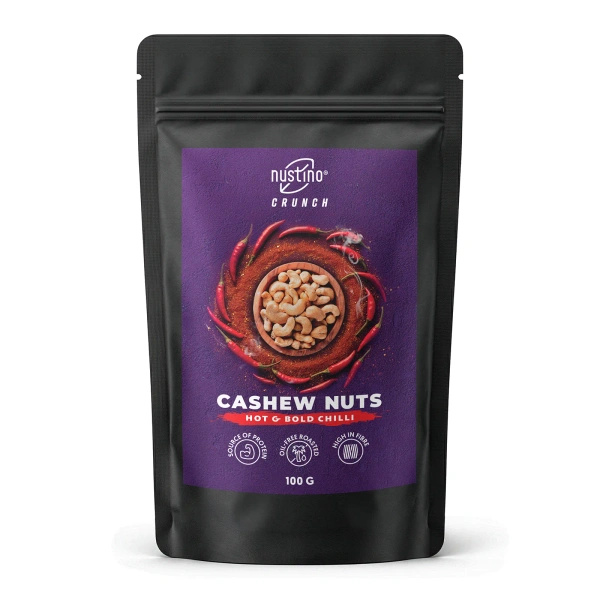 Nustino Crunch – Geroosterde cashewnoten – Hot & Bold Chilli 100 g