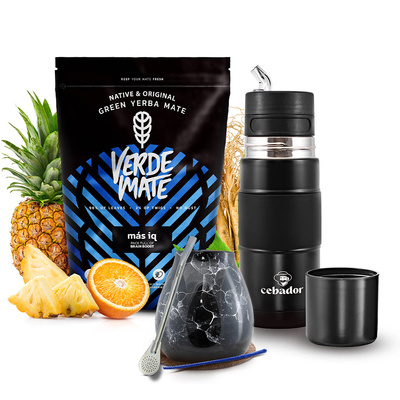 Yerba Mate Set Verde Mate Mas IQ 500g 0,5kg Yerbomos + Kalebas + Bombilla