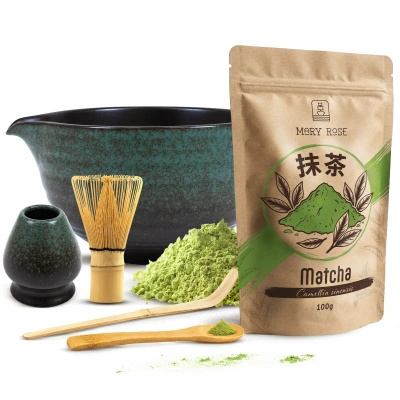Matcha theezetset: matcha 100g + accessoires