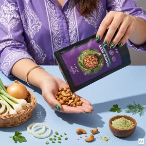 Nustino Crunch – Geroosterde cashewnoten – Spring Green Onion 100 g