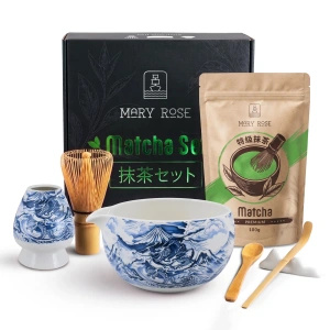 Cadeauset: premium matcha + matchawan + bamboeaccessoires