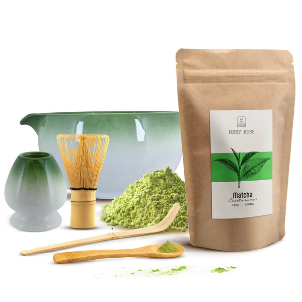 Matcha theezetset: matcha 100g + accessoires